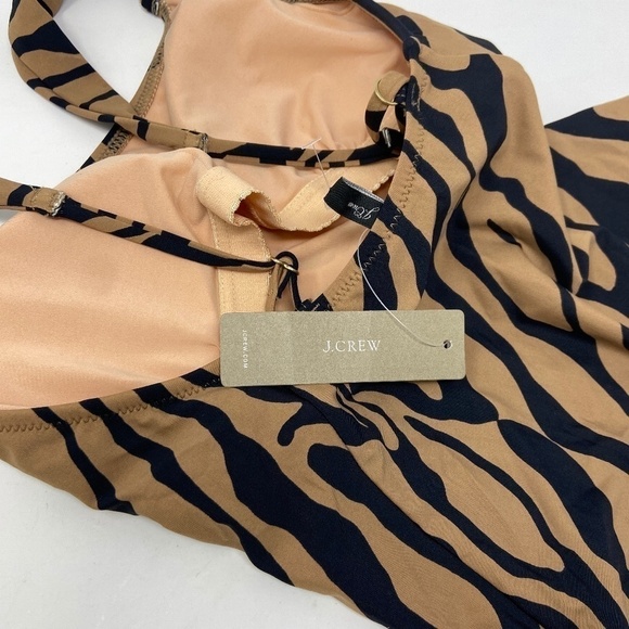 J CREW | Zebra Print Swimsuit NWT Size 0 - Picture 6 of 10